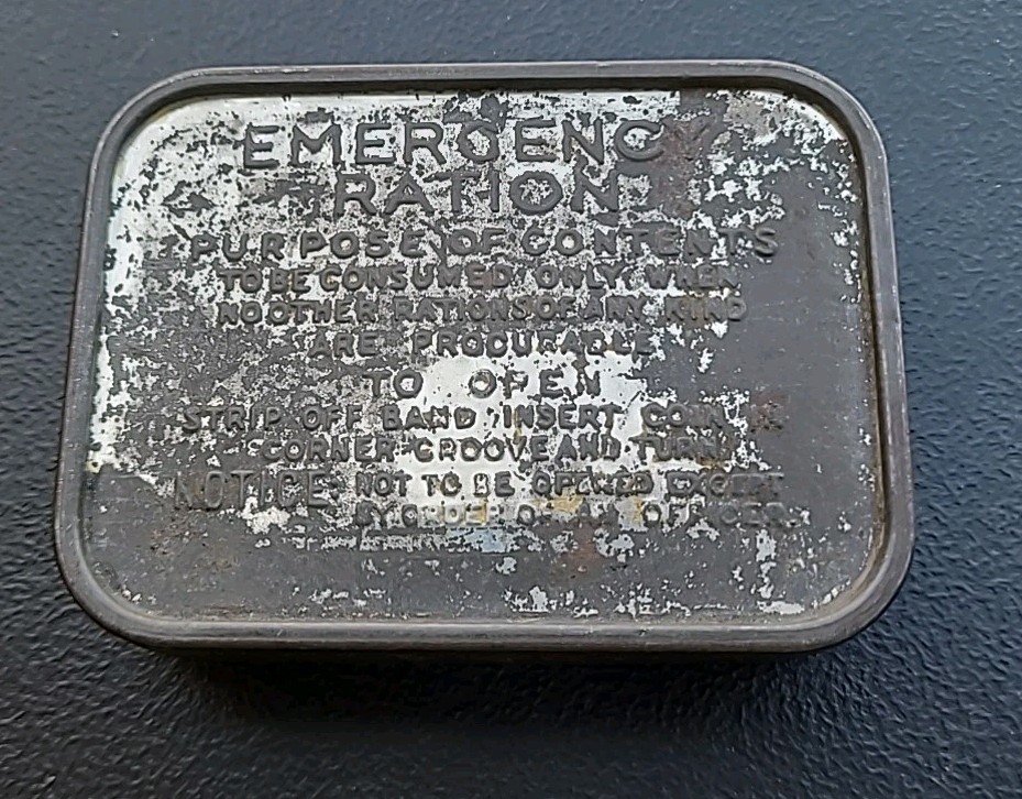 WW 2  British Army  Emergency  Ration  Tin