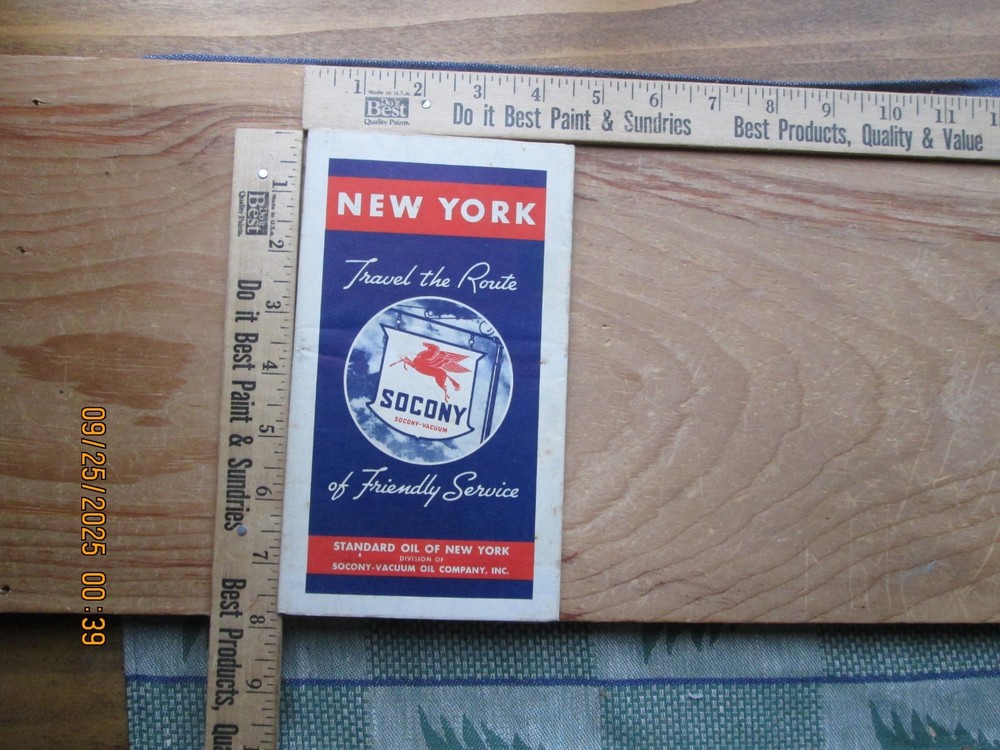 New York map Socony 1938