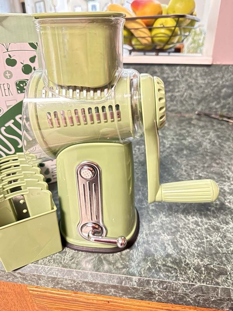 SUSTEAS Rotary Cheese Vegetable Grater 4 Different Blade Sets (missing 1 Blade)