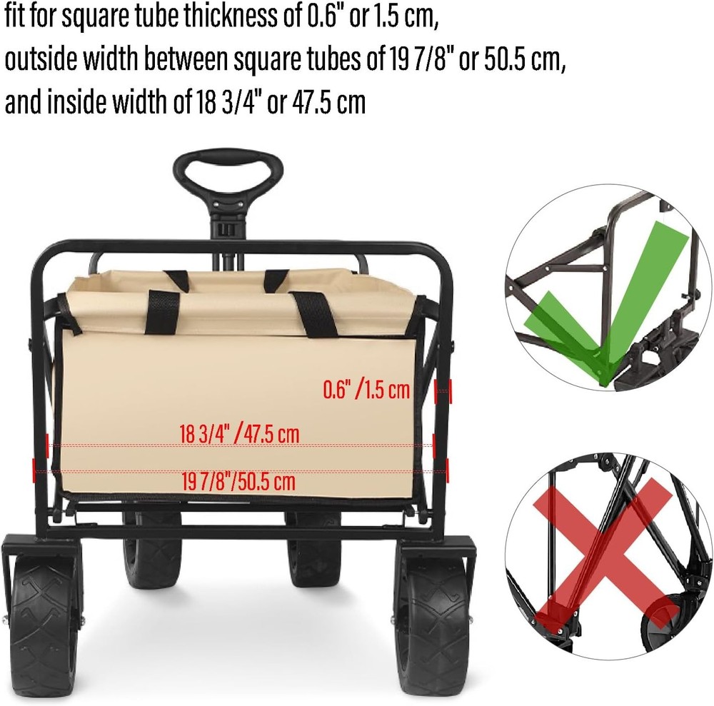 Universal Folding Wagon Push Handle Attachment