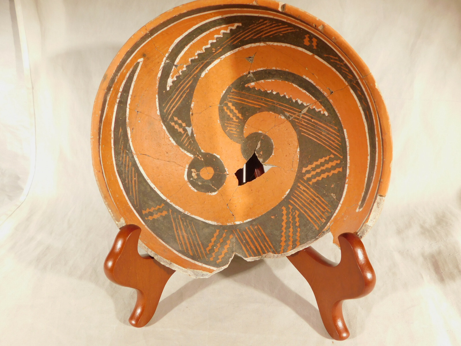 BOWL Display Stand Folding Solid WOOD Large Size