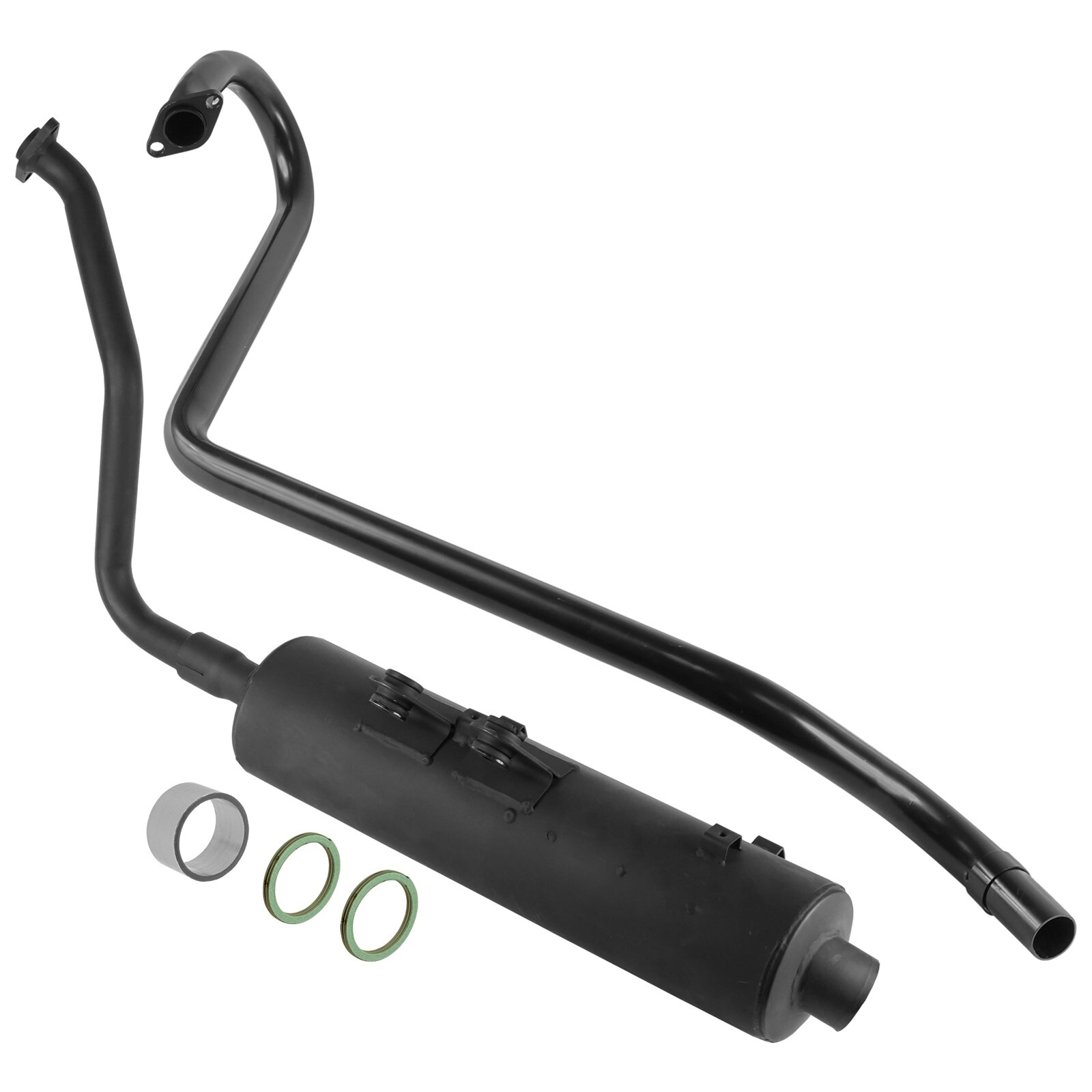 Caltric Exhaust Muffler & Pipe For Kawasaki Brute Force 650 KVF650D 4x4 2005-13