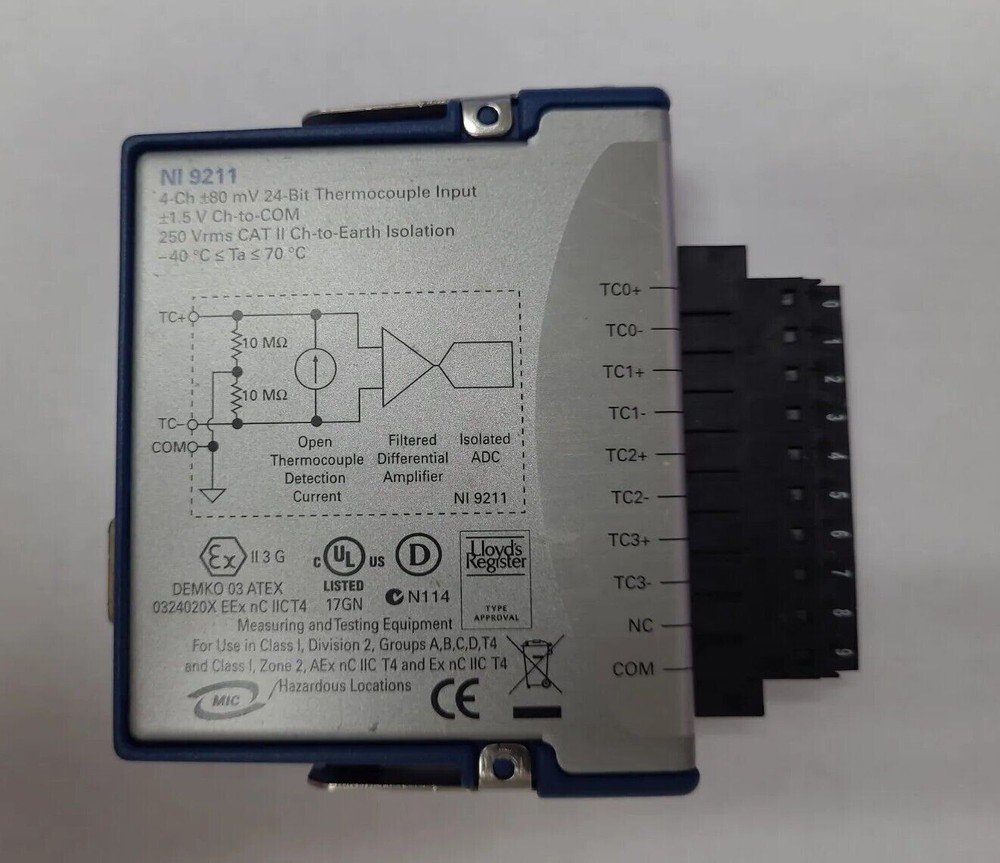 Used National Instruments NI-9211 Temperature Input Module Free Shipping