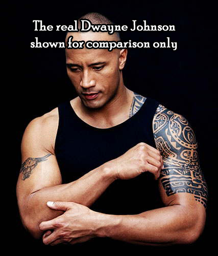 1/10 Scale Tattoos: Dwayne "The Rock" Johnson Inspired Pack - Waterslide Decals