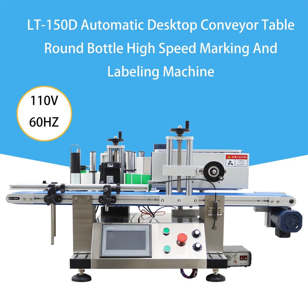 Auto Conveyor Table Round Bottle High Speed Coding & Labeling Machine Labeller