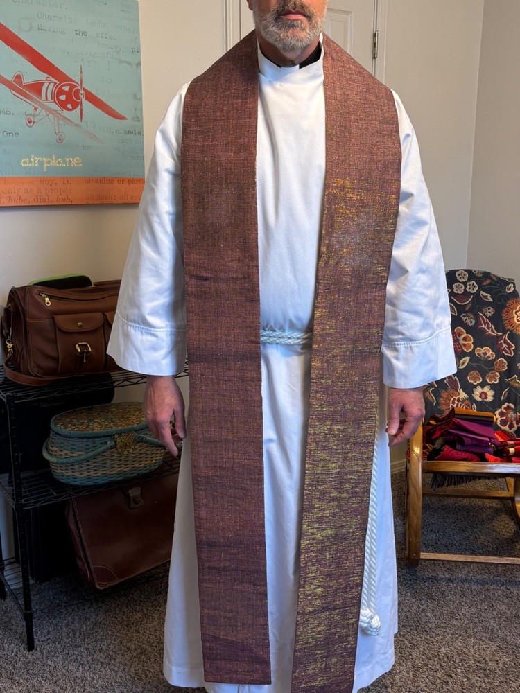 Purple priest stole