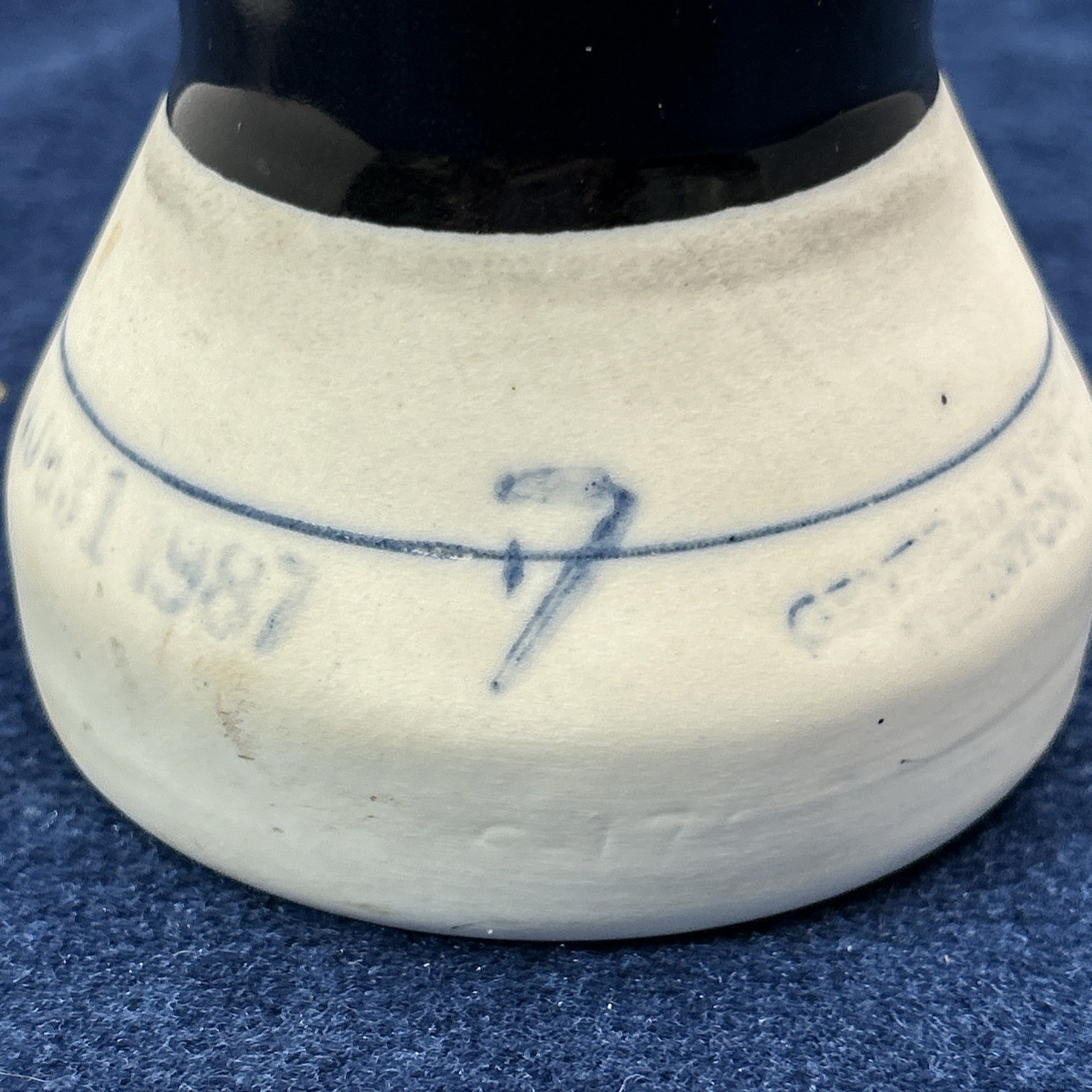 Vintage Industrial Porcelain Black Hand Glove Mold Form Jewelry Display Trade