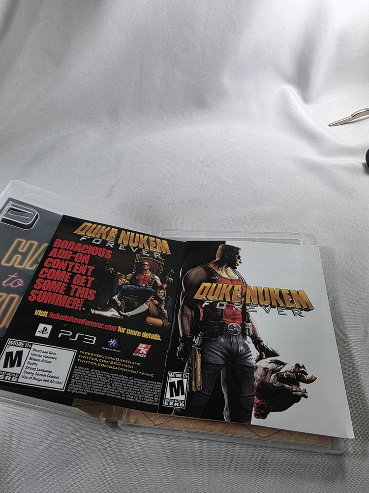 Duke Nukem Forever (Sony PlayStation 3, 2011) Case And Inserts Only