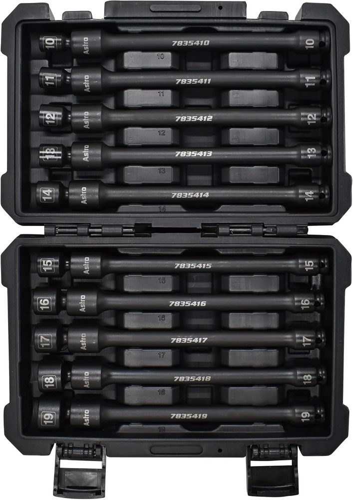 Astro Tools 3/8" Drive 6 Point Pinless Torque-Saver Impact Extension Socket Set