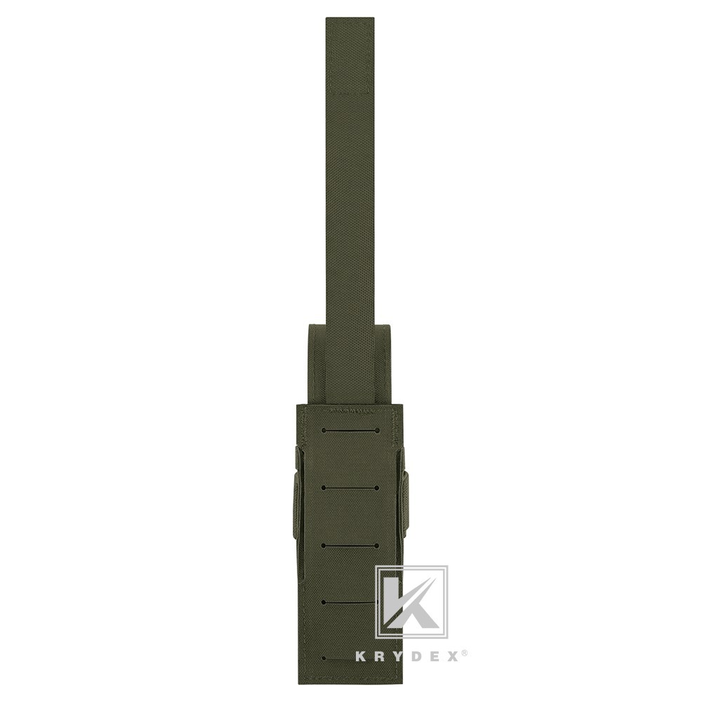 KRYDEX Tactical Flashlight Holster Low Profile Pouch Green MOLLE&Belt System