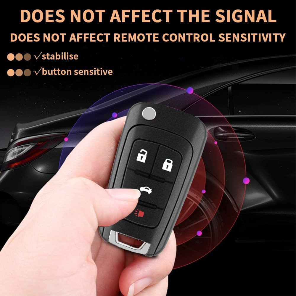 4 Button Key Fob Keyless Entry Remote Shell Case Replacement for Chevy Cruze Equ