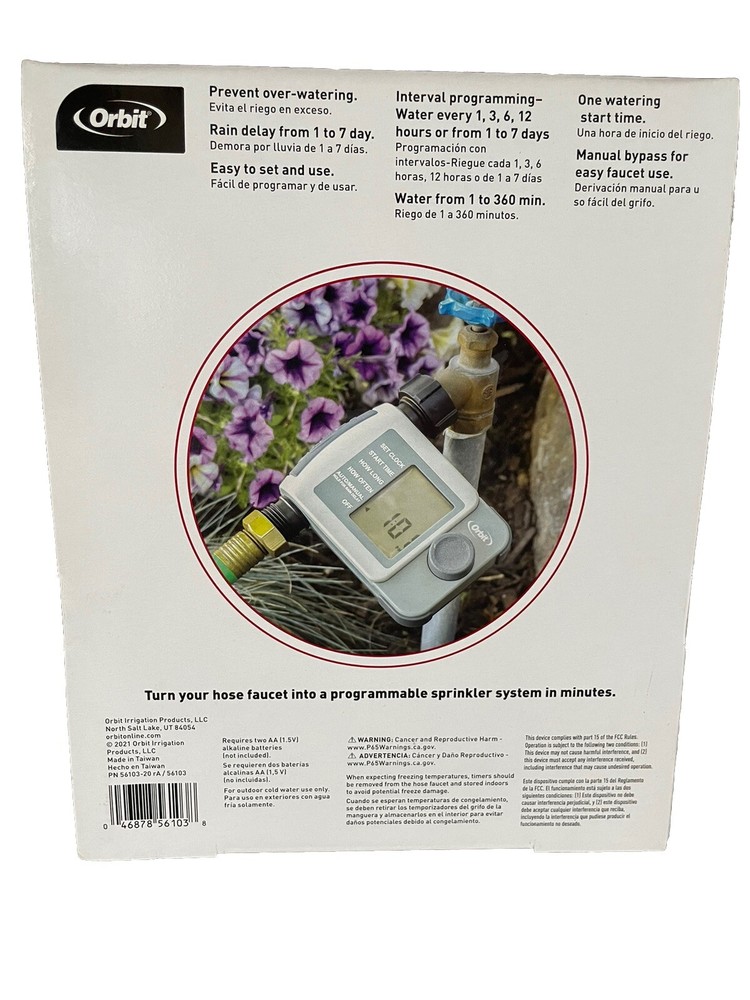 New Orbit Pro Contractor Grade 1-Port Programmable Watering Timer