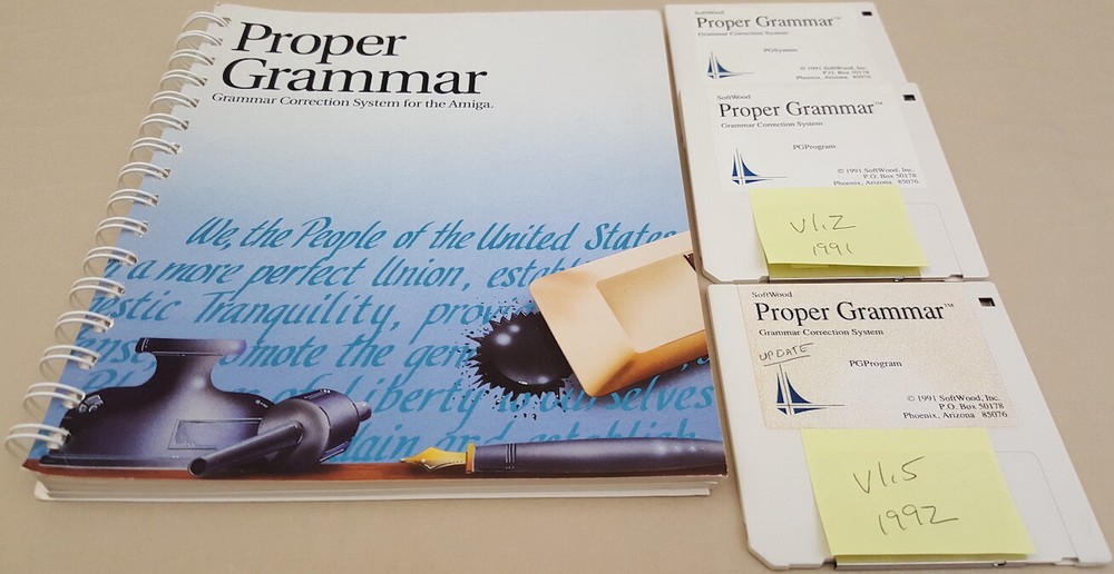 Proper Grammar v1.5 ©1992 SoftWood Grammar Correction System for Commodore Amiga