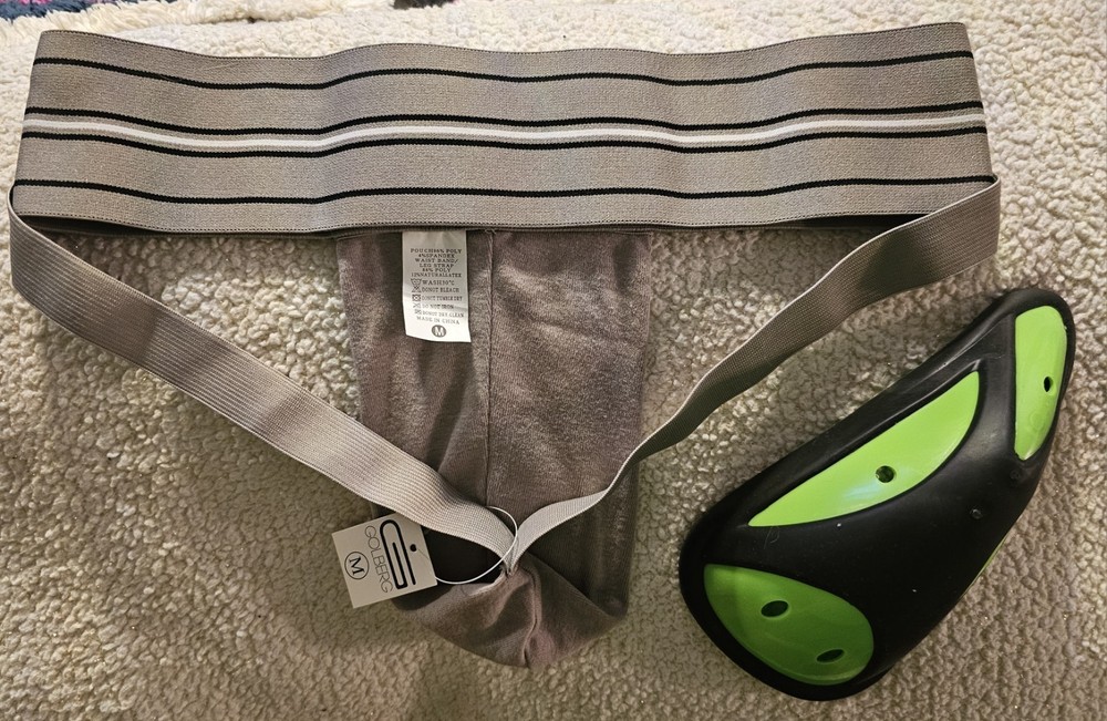 New Golberg Athletic Supporter Jock Strap with Removeable Cup Medium