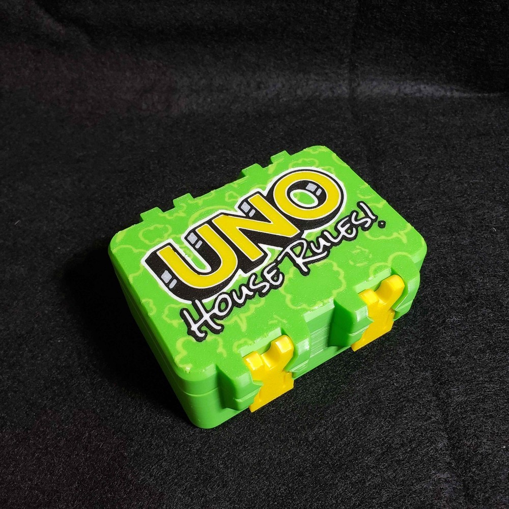 Protective Sturdy UNO House Rules! Card Game Storage Box Durable Protective Case