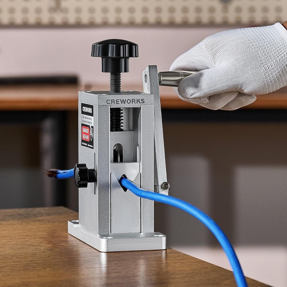 Wire Stripper Machine with Adjustable Feed Hole, Portable Cable Wire Strippin...