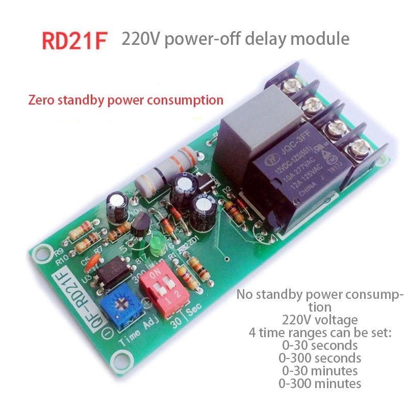AC100V-220V Adjustable Timer Control Relay Turn Off Delay8602