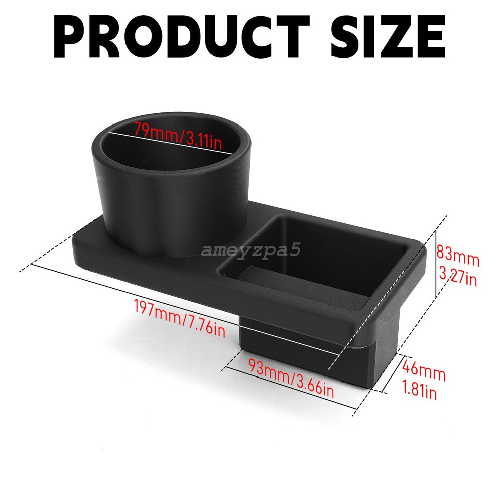 1987-1993 Ford Mustang Cup Holder (Ashtray Delete) - 3d Printed