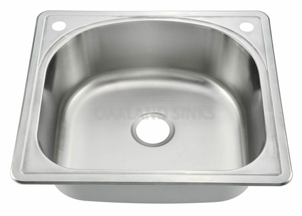 Top Mount D Shape Stainless Steel Drop In Sink