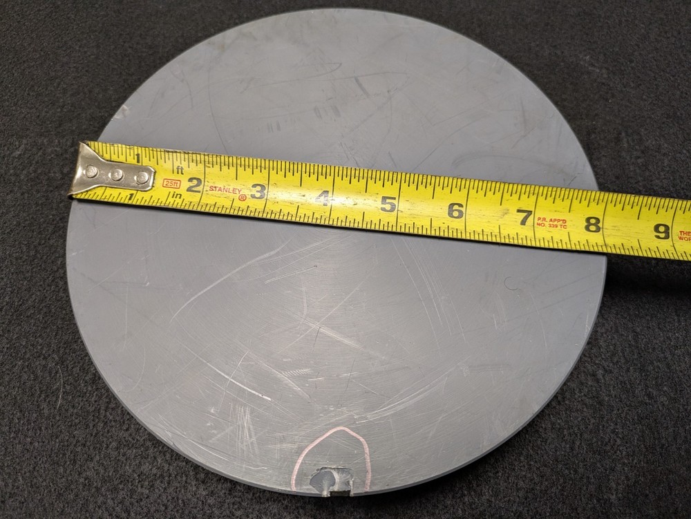 Ø8.0" X 1.4" Thick Gray PVC