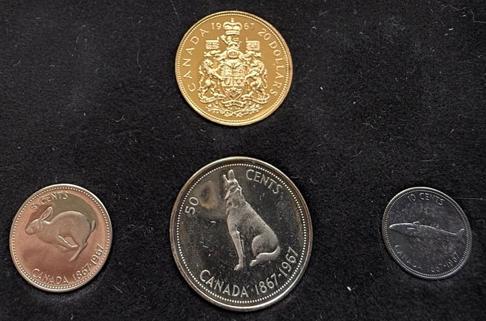 Canada 1967 Proof Set With $20 Gold