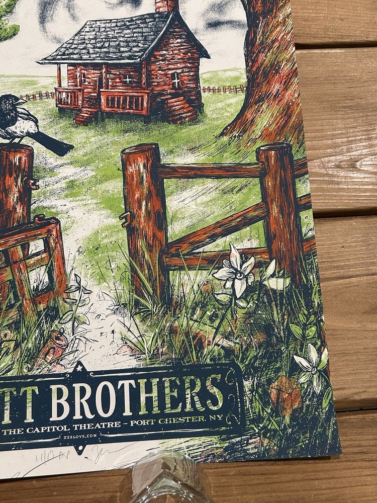 The Avett Brothers Poster 2017 Port Chester NY AP Signed Numbered #11/13 Rare