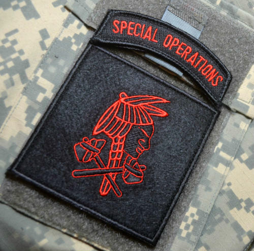 JOINT TASK FORCE JTF SEAL SPECIAL WARFARE DEVGRU vêlkrö PATCH: Red-GHOST SKULL