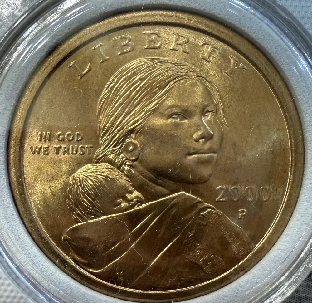 2000-P Sacagawea Dollar "Slightly Wounded Eagle" Error; DDO IGWT