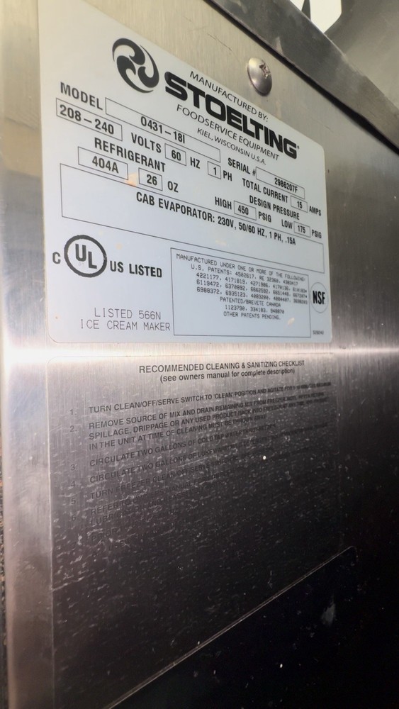 Frozen Yogurt Machine Stoelting