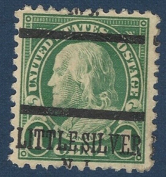 ERROR US STAMP 3C PRECANCEL LITTLE SILVER BELOW LINES