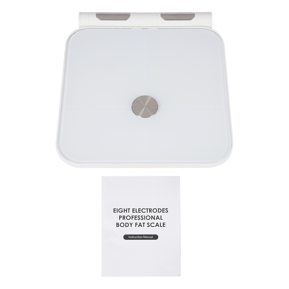 8 Electrode Smart Body Fat Scale Full Body Composition Analyzer with Report LCD