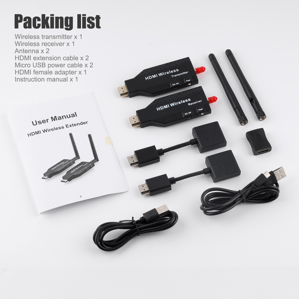 ~Wireless HDMI Video Transmitter & Receiver 100M TV Stick Screen Share Extender~