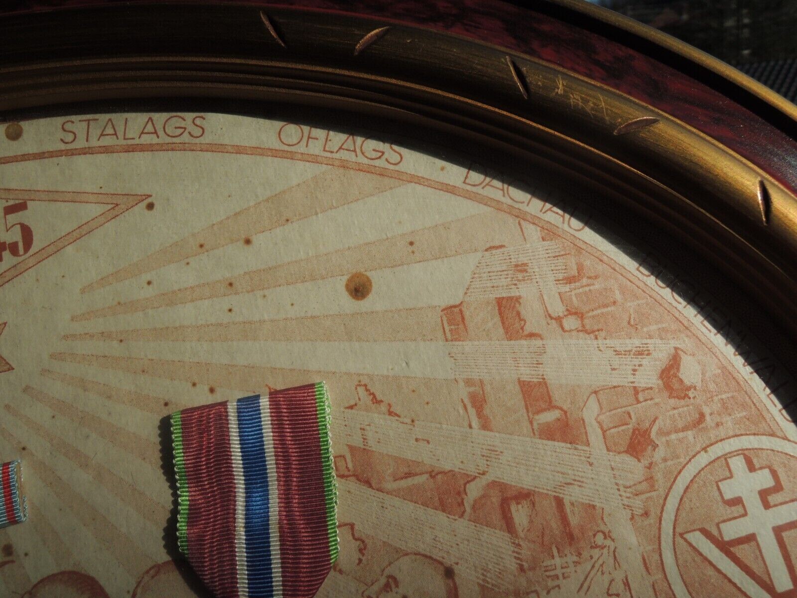 French commemorative certificate contraction camp Stalag VIII A 1939-45 military