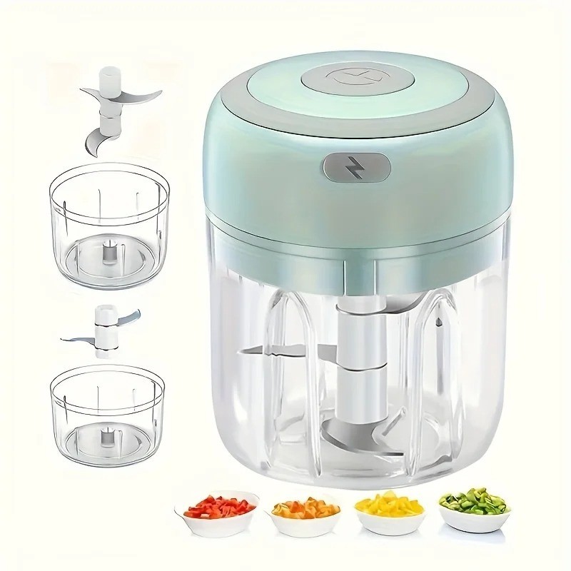 Mini Food Processor, Vegetable Garlic Chopper, USB Meat Grinder, Rechargeable