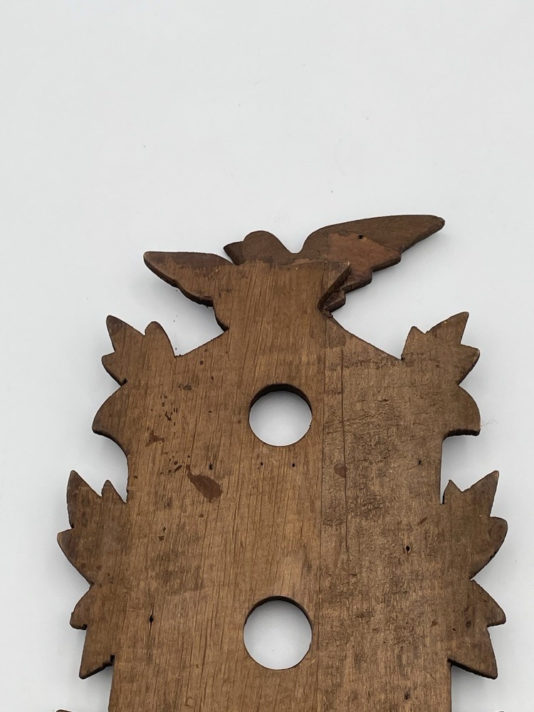 Vintage Cuckoo Clock Front Panel Trim Bird Leaves Small Unique C7