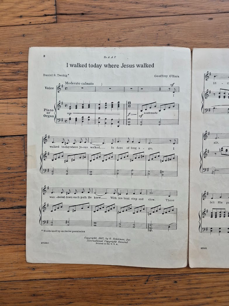 VTG Religious Spiritual Church Sheet Music