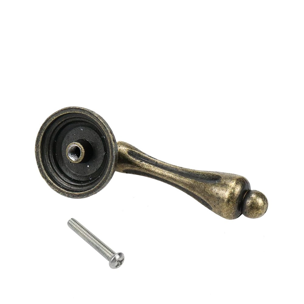 Cabinet Tear Drop Pull Handle Pulls Antique Bronze Set of 8