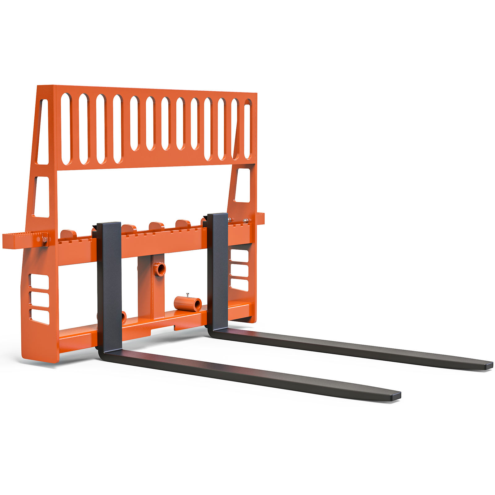 48" Skid Steer Pallet Fork Frame Orange Attachment W/ Heavy-Duty Blades 4500lbs
