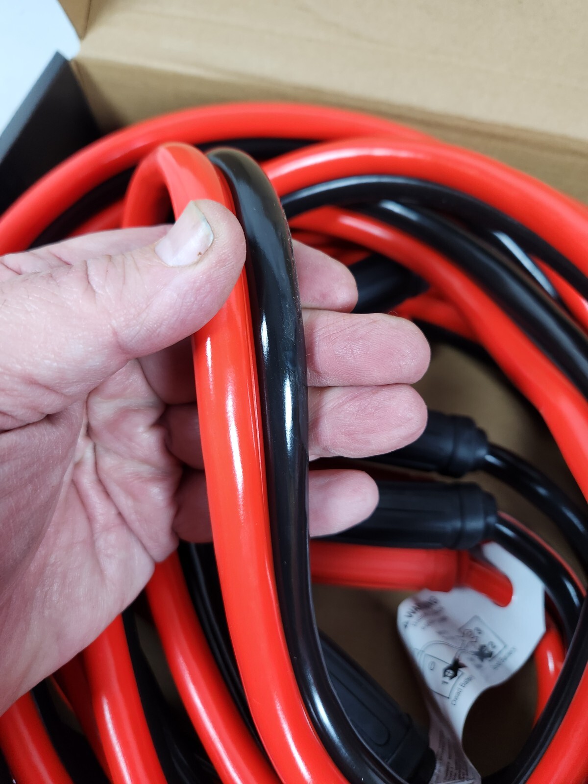 Grip 25 Ft Booster Jumper Cables 1 Gauge, 12 or 24v Commercial