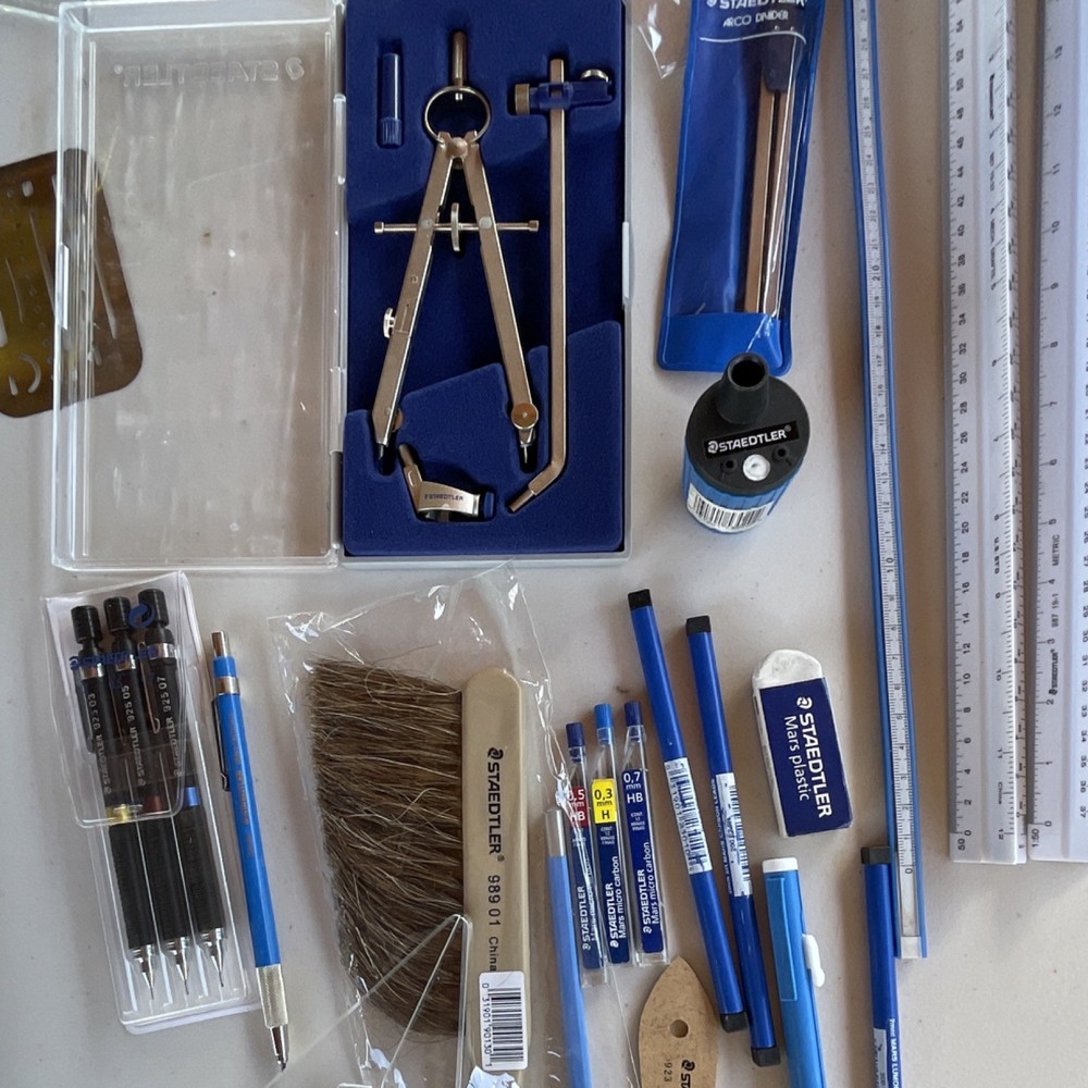 Staedtler Drafting Tools Set with Templates, Vellum, Compass