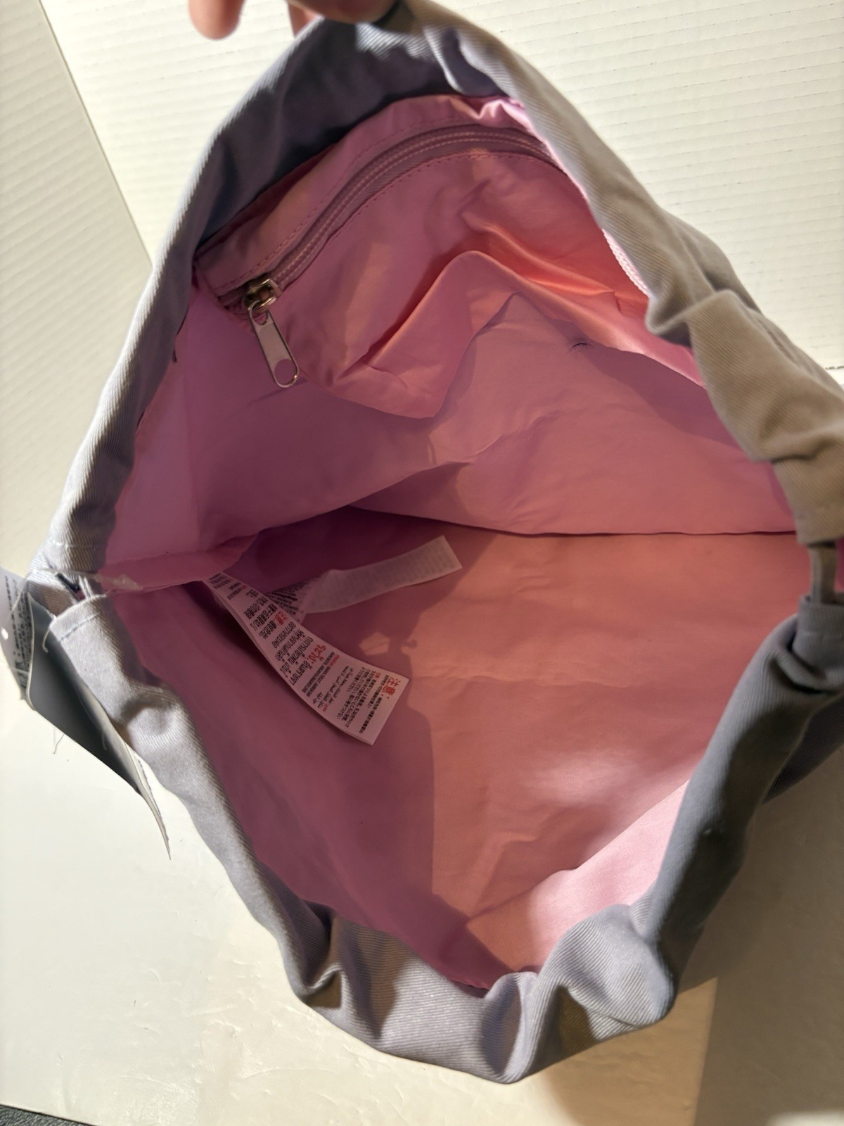 Disney Princess Tiana & Ariel Drawstring Sling Tote Bag Backpack Purple