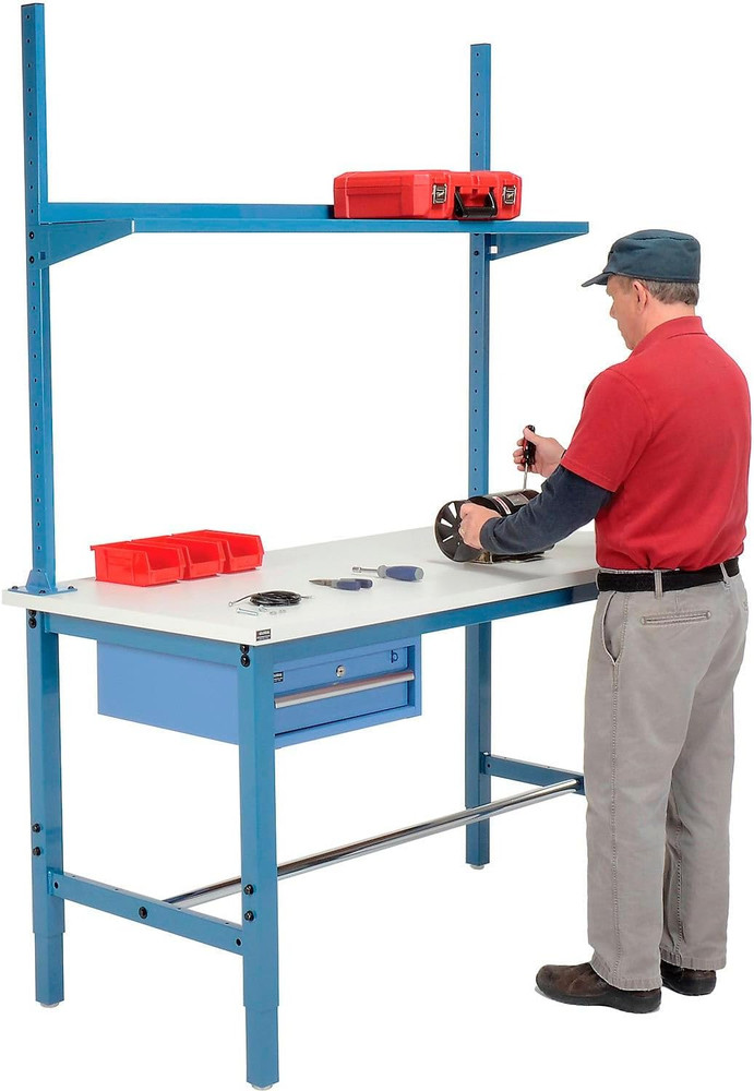 72" W X 36" D Workbench, 1-5/8" Thick ESD Laminate Square Edge