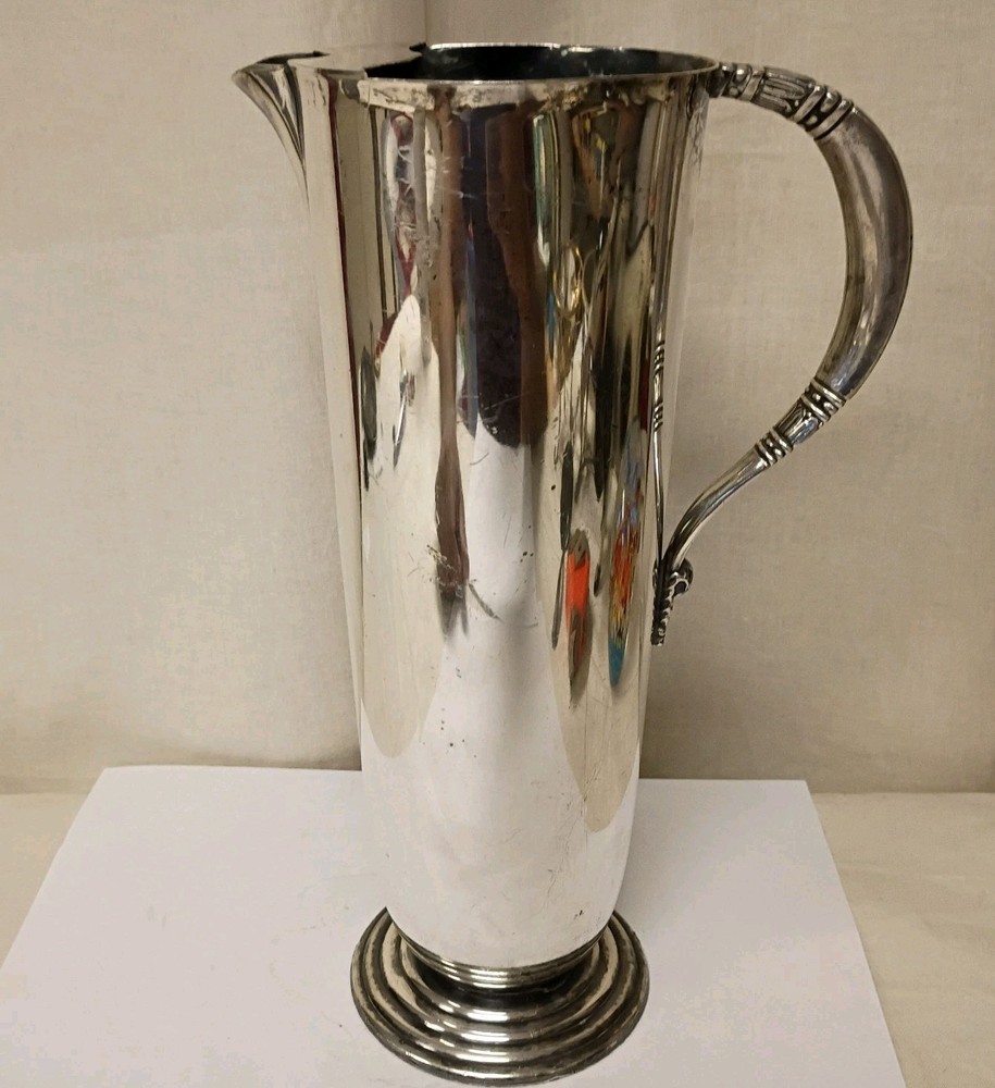 MODERNIST MCM SILVER PLATE TROPICAL MARTINI PITCHER INTERNATIONAL SILVER #8143