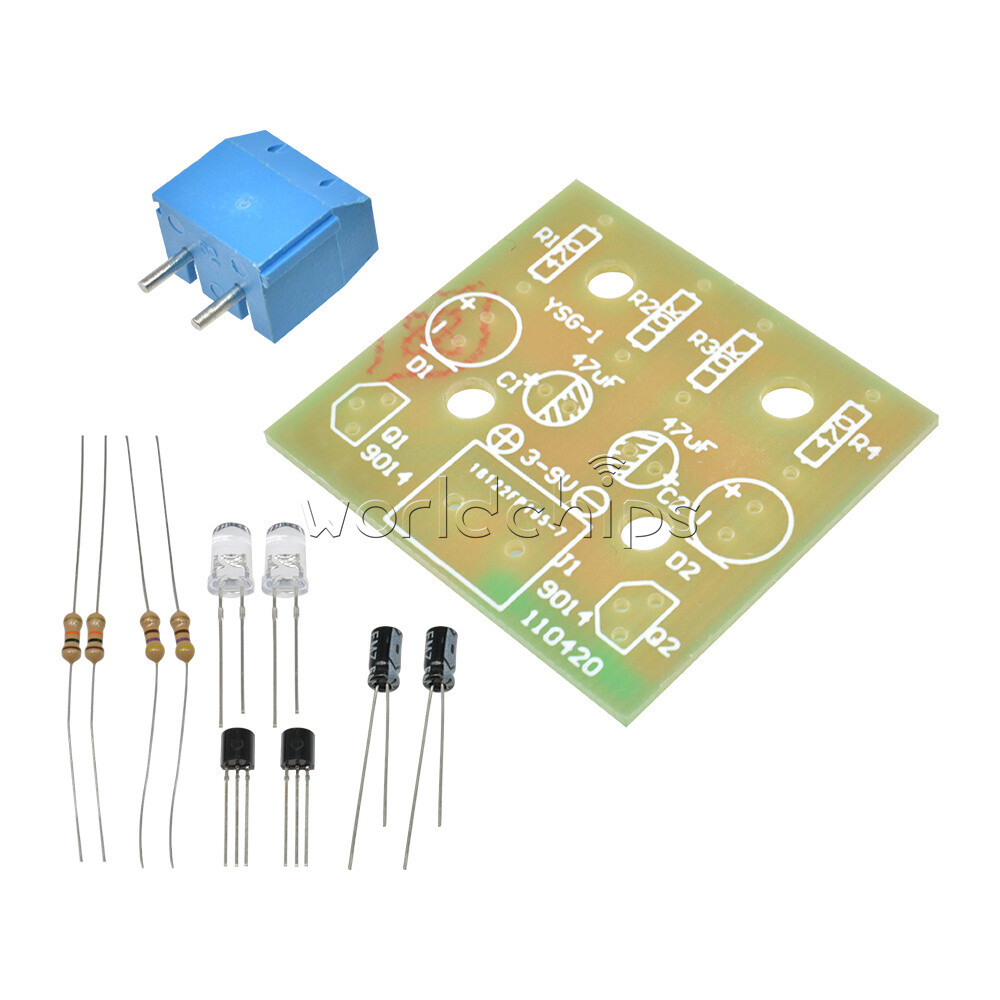5MM LED Simple Flash Light Simple Flash Circuit DIY Kit Set