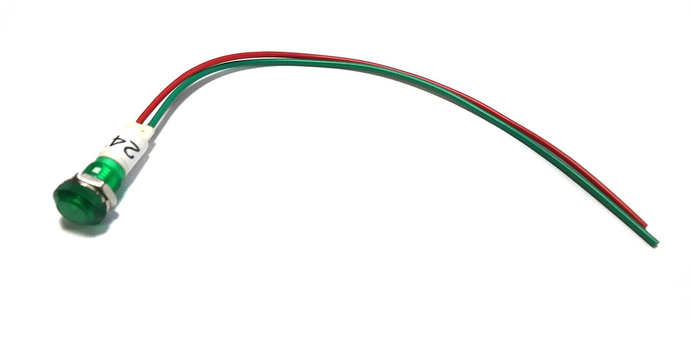 BBT 24 volt Waterproof Green LED Low-Profile Indicator Light