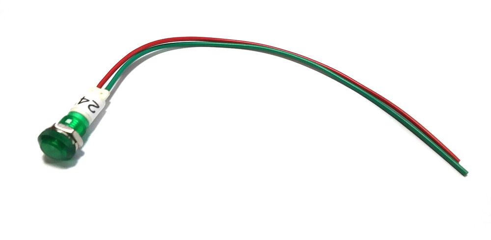 BBT 24 volt Waterproof Green LED Low-Profile Indicator Light