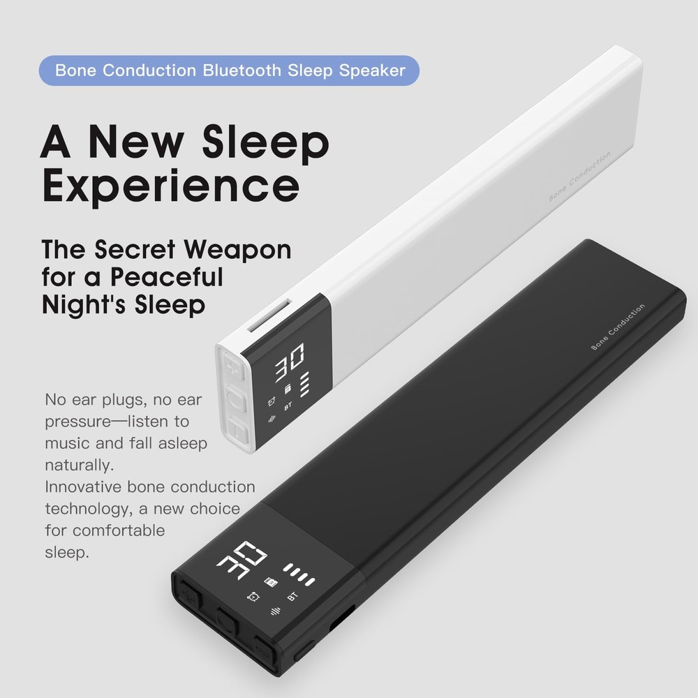 Under Pillow Bone Conduction Speaker for Sleeping – Bluetooth White Noise Sou...