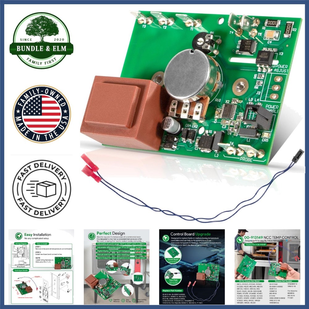 Replacement Temp Control Board with Adjustable Range for Oven Regulation