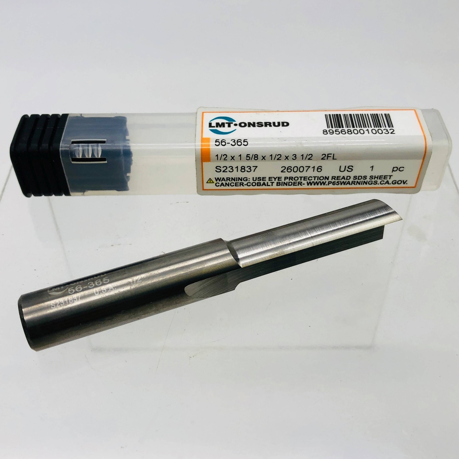 1/2" 2 Flute Carbide Wood Router 1.625" LOC 3.5" OAL 0.5" SHK LMT Onsrud 56-365