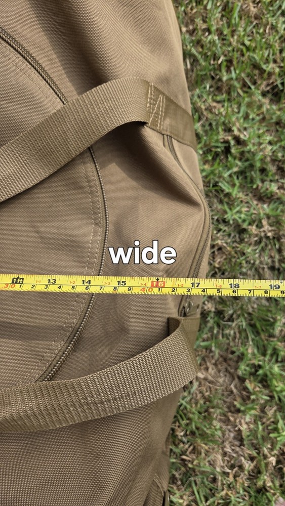 Flying Circle Tactical Square Duffel Backpack Goliad Brown External Pockets